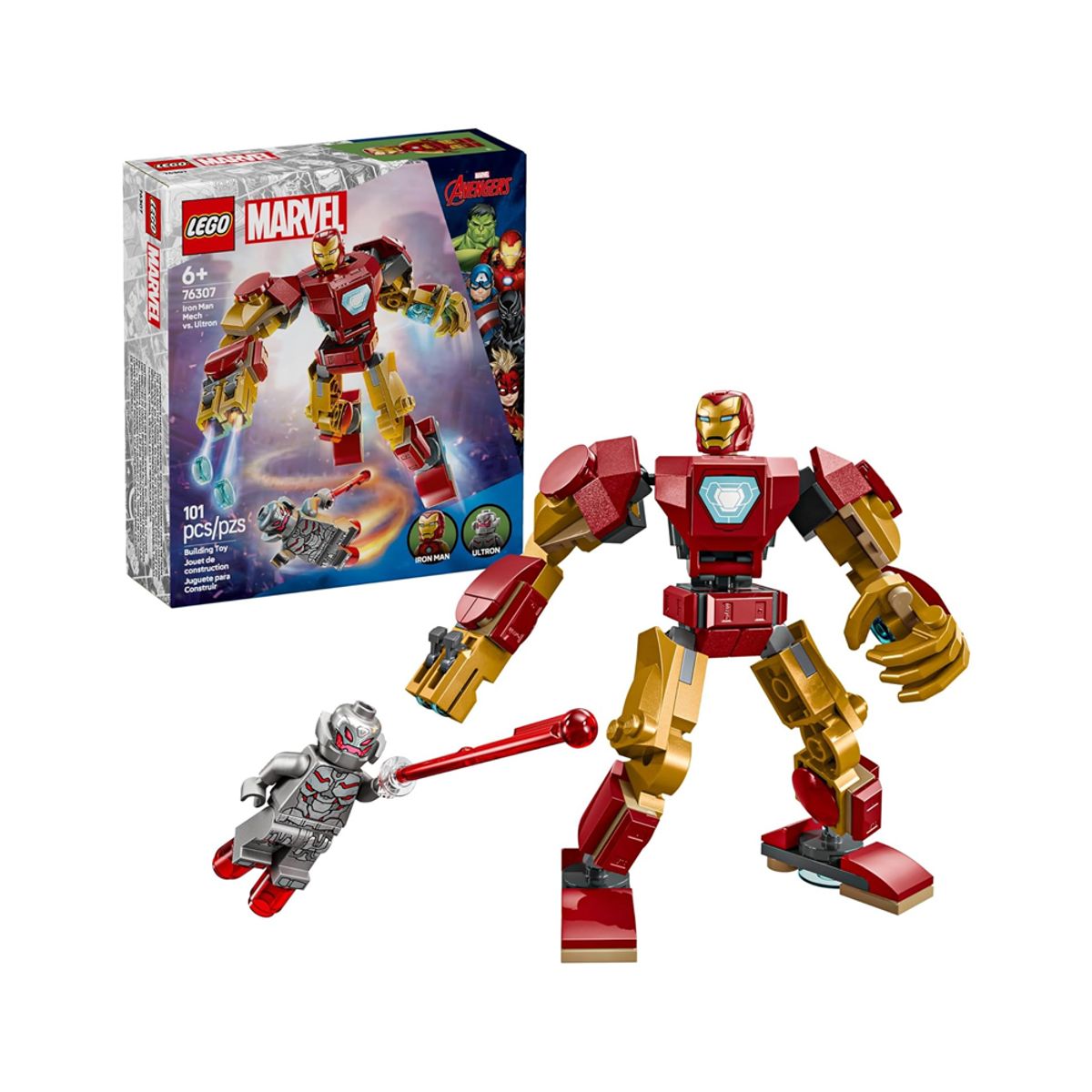 LEGO - LEGO Marvel Iron Man Mech vs Ultron Building Set 76307