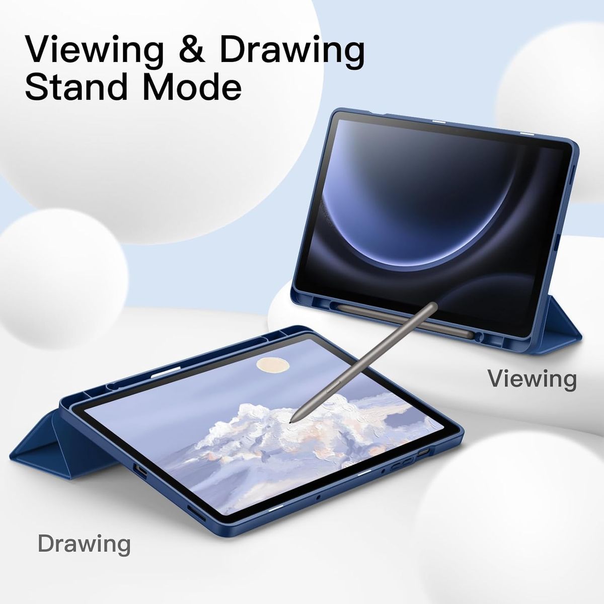 GENERICO - Funda Case PARA Samsung tab S10 Lite protector porta lápiz - AZUL