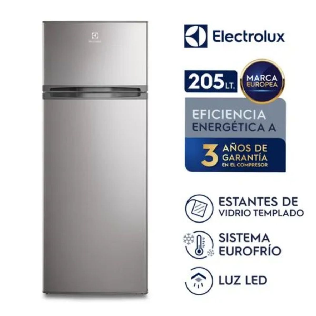 ELECTROLUX - Refrigeradora Electrolux 205L Top Freezer 2 Puertas ERTY20G2HVI