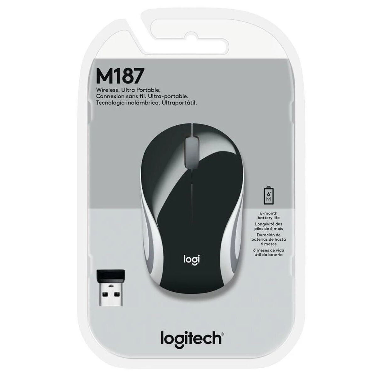 LOGITECH - MOUSE LOGITECH M187 WIRELESS NEGRO