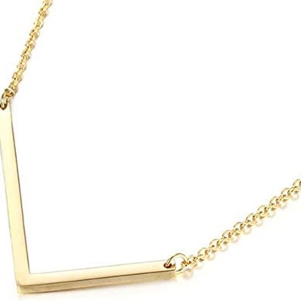 GENERICO - Collar con inicial en acero inoxidable L