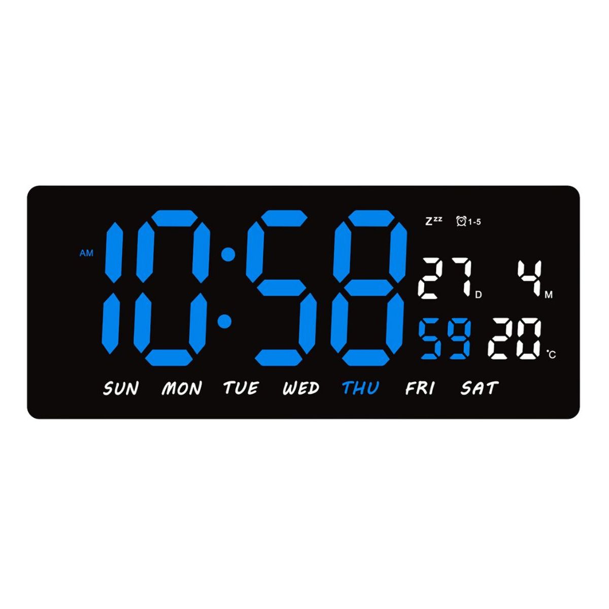 GENERICO - Reloj Digital LED 36cm con Calendario Temperatura y Alarma JH3604