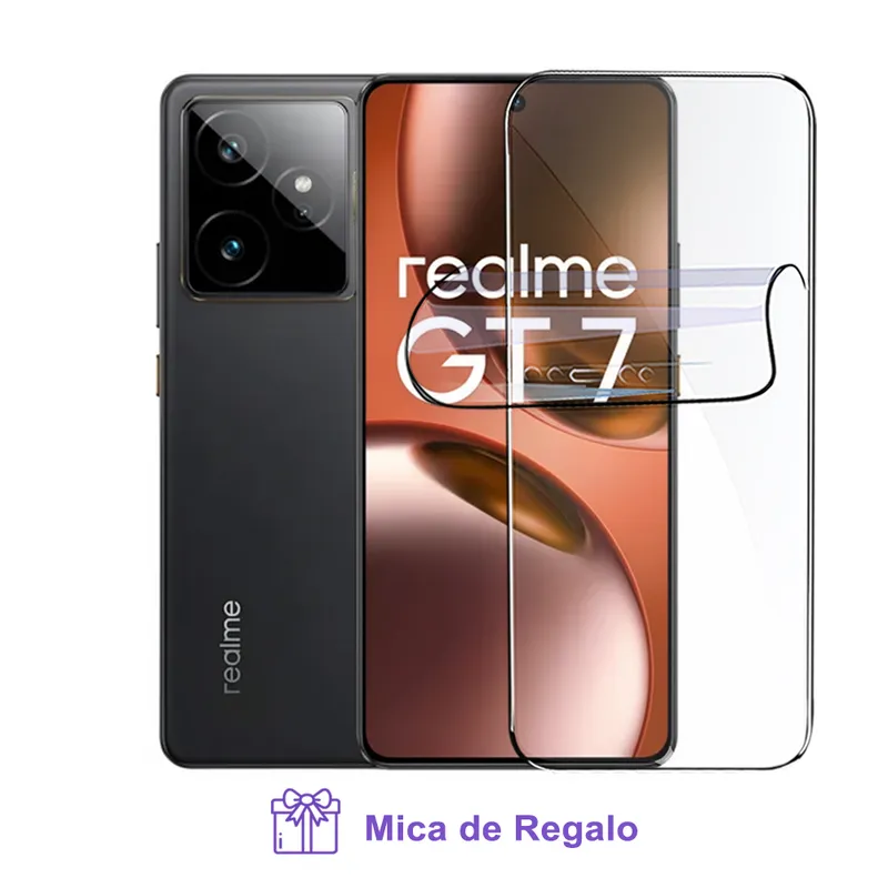 REALME - REALME GT 7 12GB RAM NEGRO 512GB ROM + MICA HIDROGEL