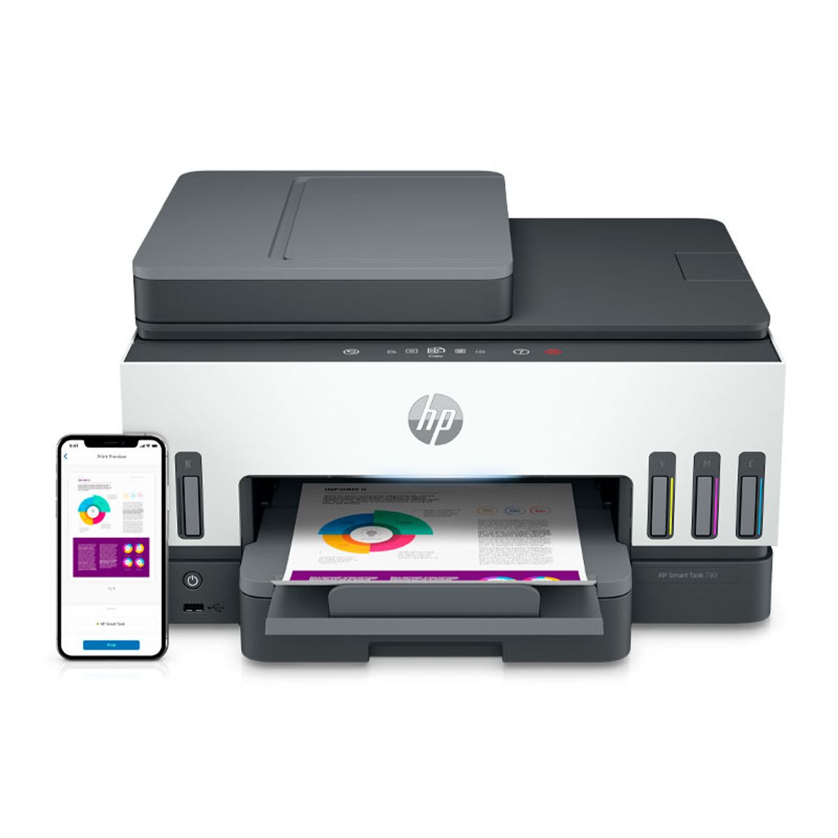 HP - Impresora Multifuncional HP Smart Tank 790 Wifi/bt/Eth