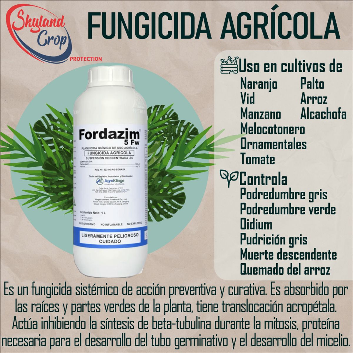GENERICO - FORDAZIM 5 FW 1L FUNGICIDA  AGRÍCOLA