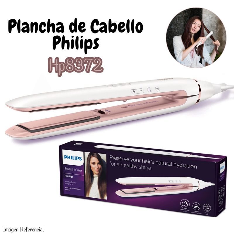 PHILIPS - Plancha de Cabello StraightCare Philips  HP8372