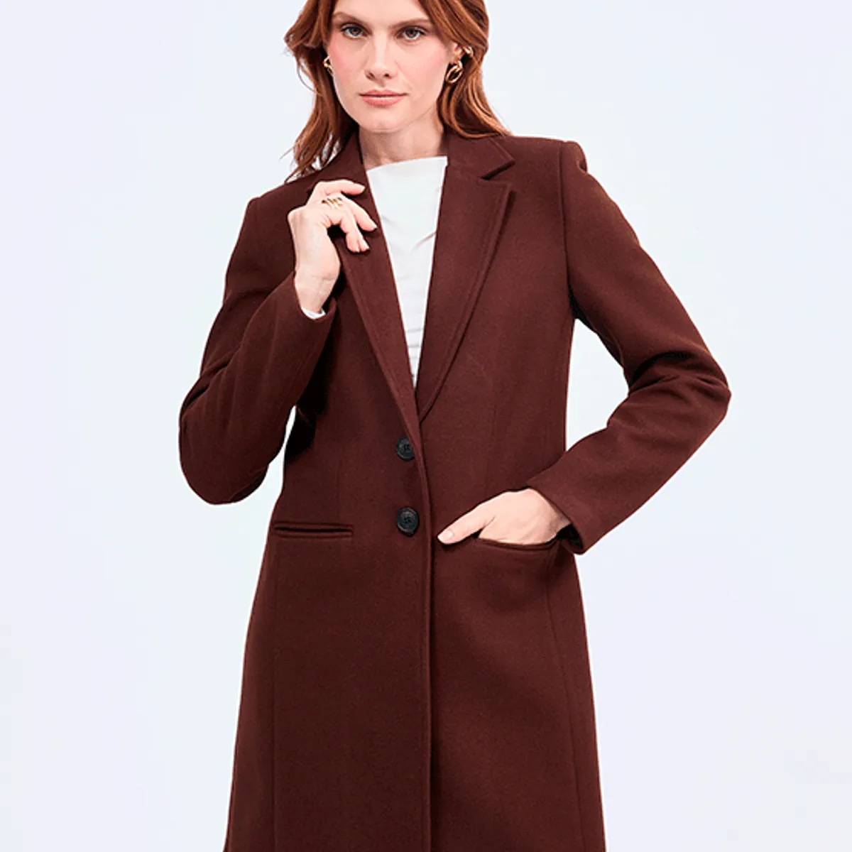 BANATY - ABRIGO LARGO CON BOLSILLOS ALTAMIRA DE MUJER