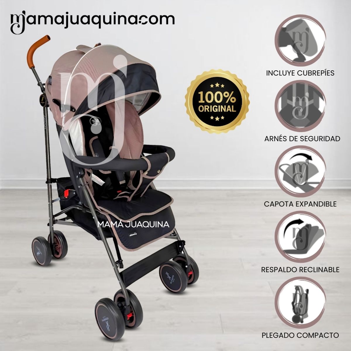 BABY - Coche Bastón de Lujo «SEVILLA PREMIUM» Limited Edition Pink