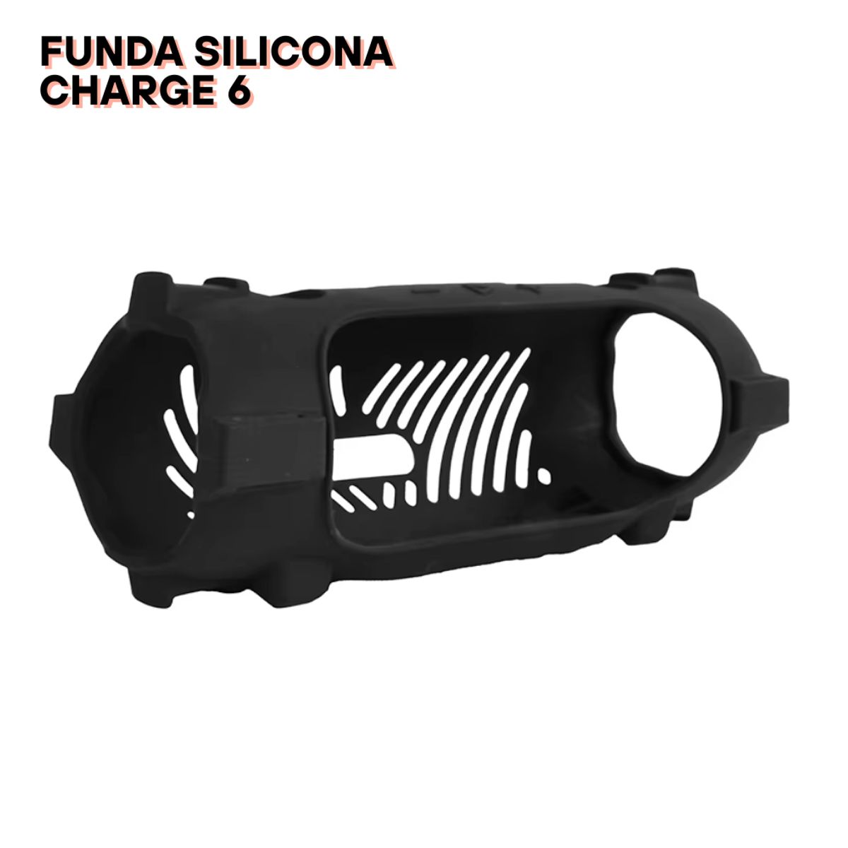 GENERICO - Funda de Silicona con correa para el parlante Jbl Charge 6 - Negro