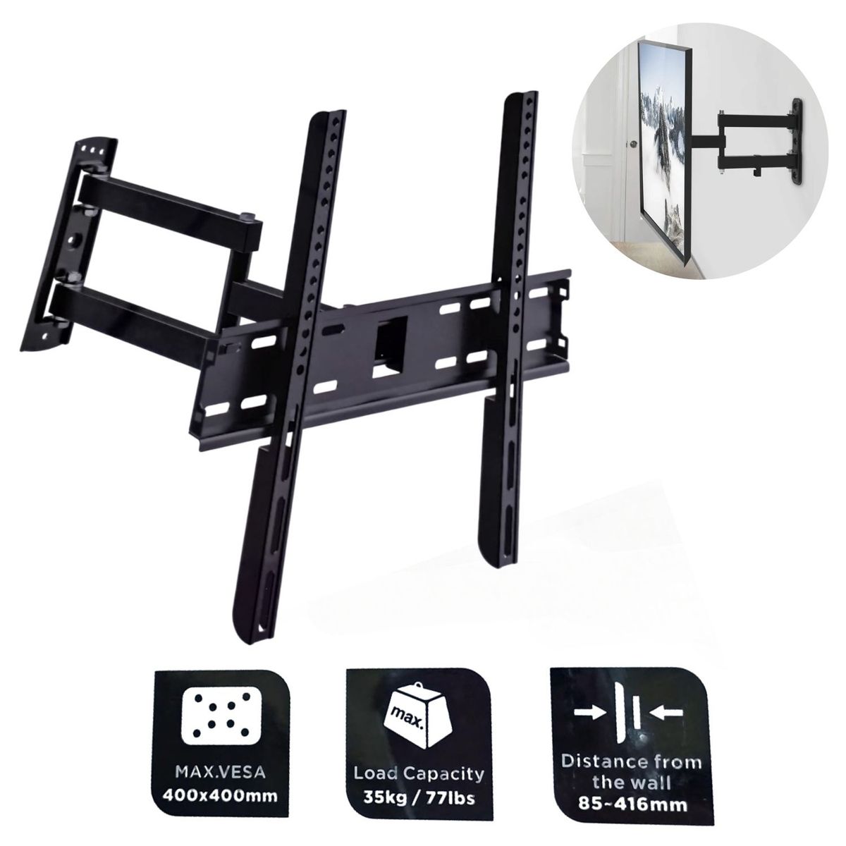 GENERICO - Soporte montaje de TV MD3225 para LCD/LED de 26 a 70 Inclinable