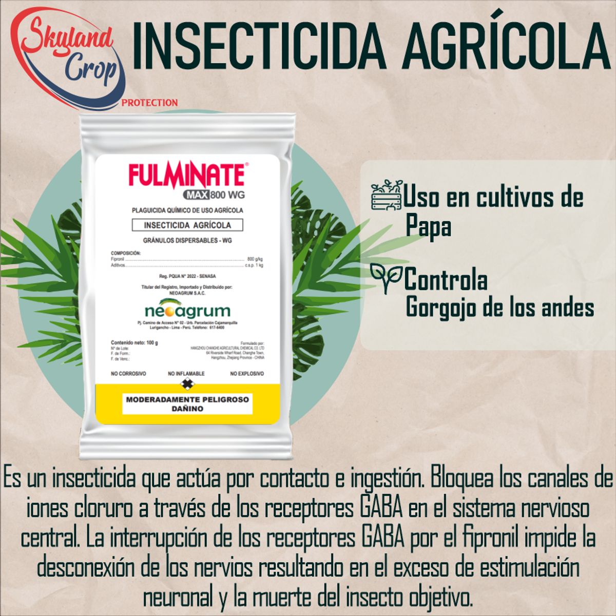 GENERICO - FULMINATE MAX 800 WG 100G INSECTICIDA  AGRÍCOLA