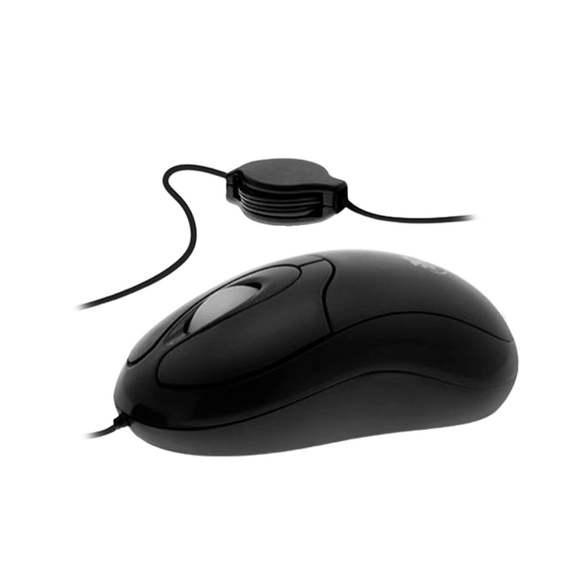 XTECH - XTECH MOUSE ÓPTICO CON CABLE RETRÁCTIL COLOR NEGRO PN  XTM-150