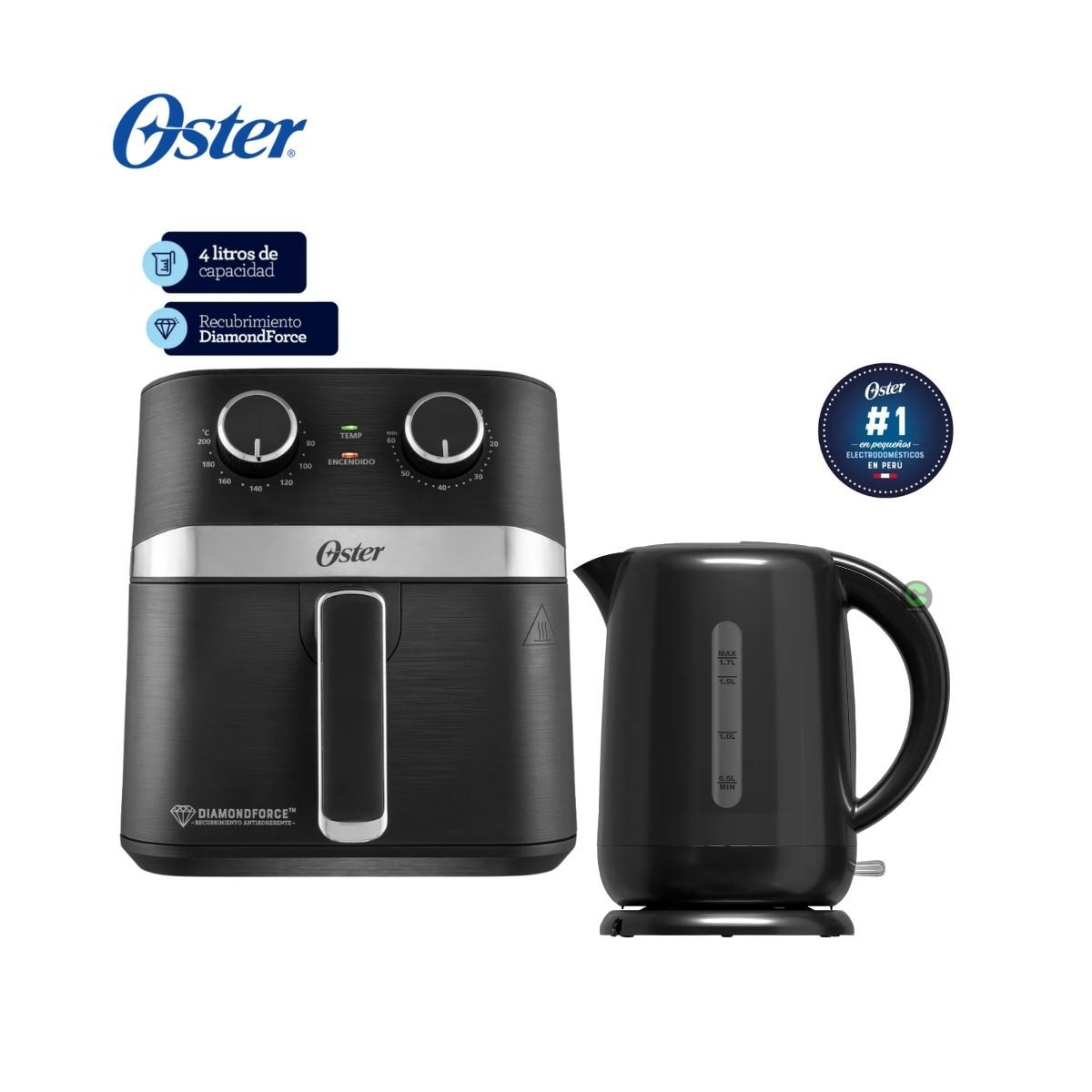 OSTER - Combo Freidora 4l Manual CKSTAF401MDF +Hervidor Oster