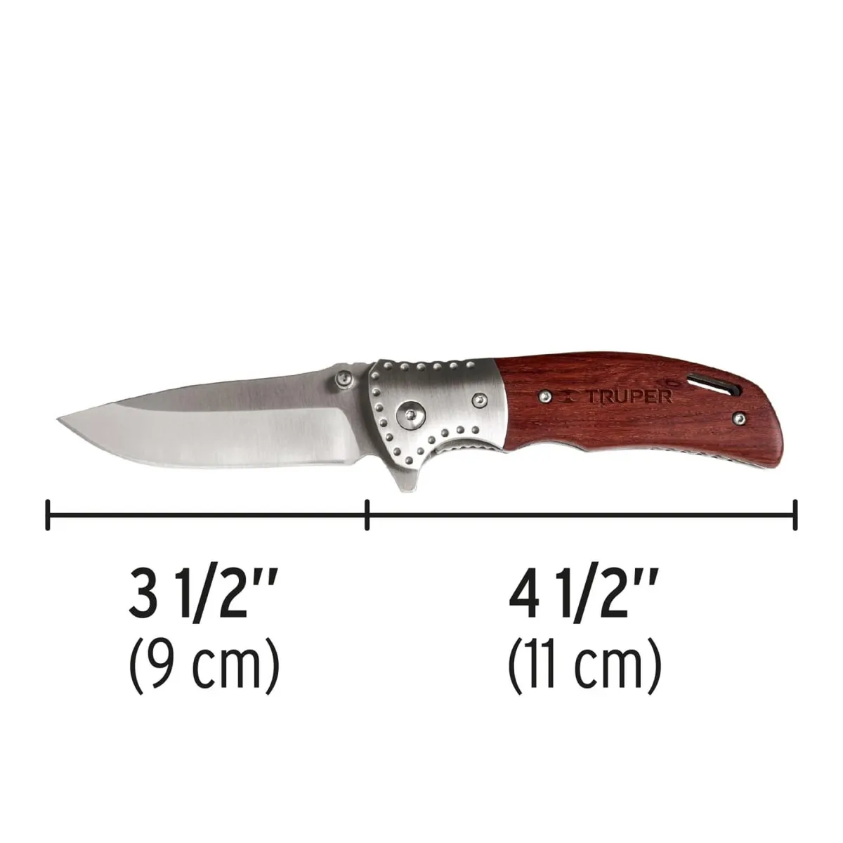TRUPER - Navaja abatible 4 1/2'' mango de madera Truper