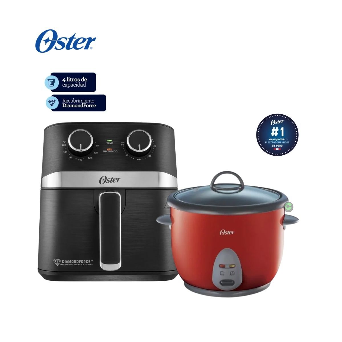 OSTER - Combo Freidora 4l Manual CKSTAF401MDF +Arrocera Oster