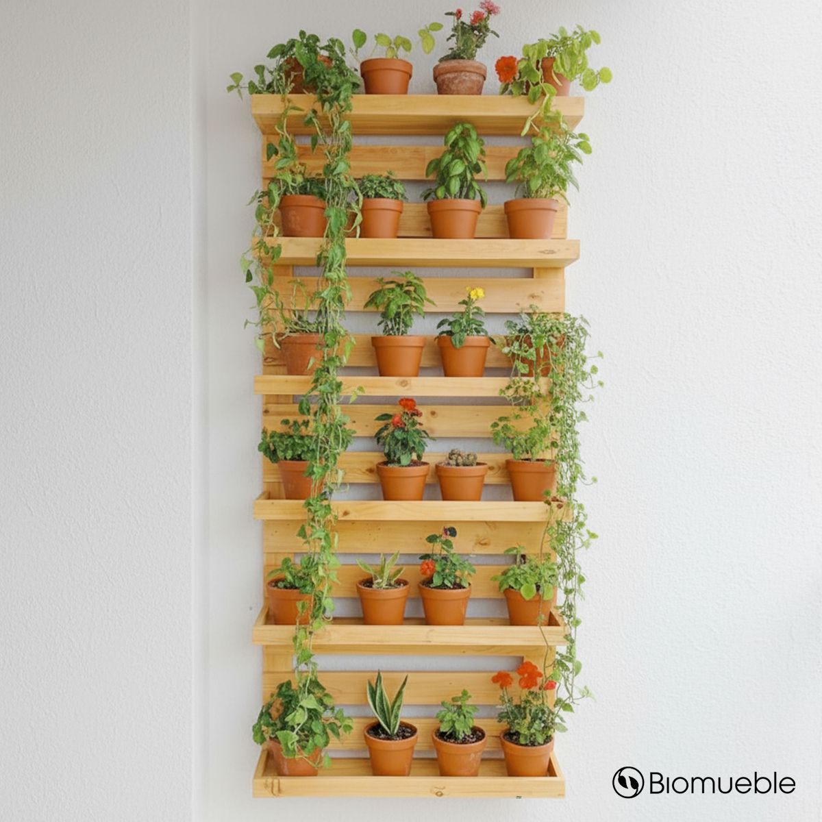 GENERICO - Jardinera Vertical Éden de Madera Reciclada de Palets