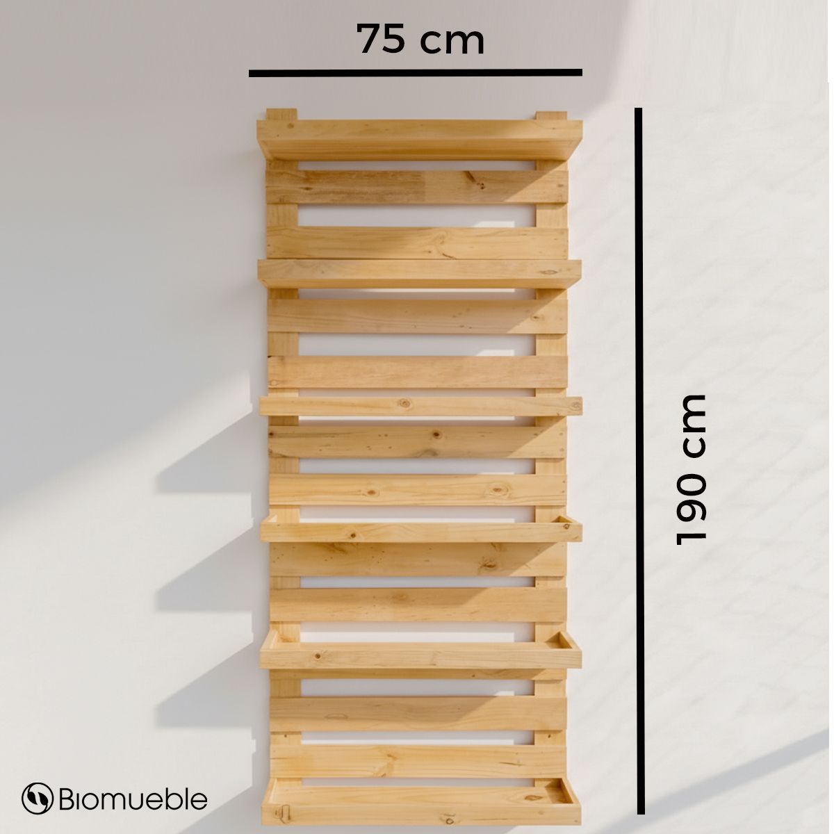 GENERICO - Jardinera Vertical Éden de Madera Reciclada de Palets