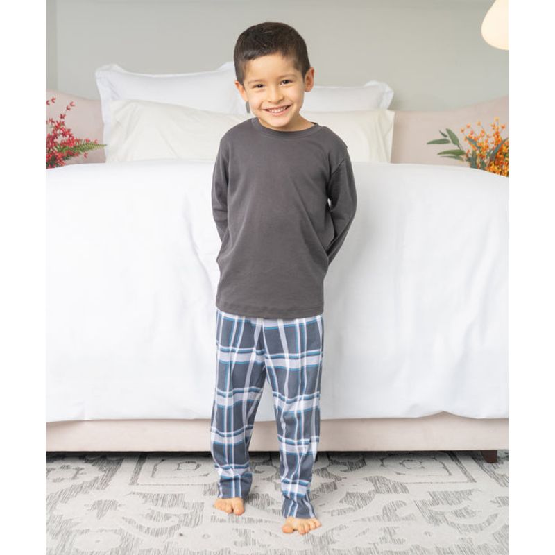 PLUMAS - Pijama Apolo Niño - Cuadros Azul