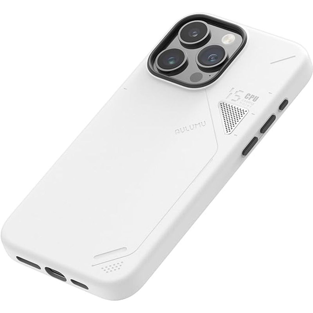 AULUMU - Case Aulumu Magnético Cuero iPhone 15 Pro Sistema Enfriamiento Blanco