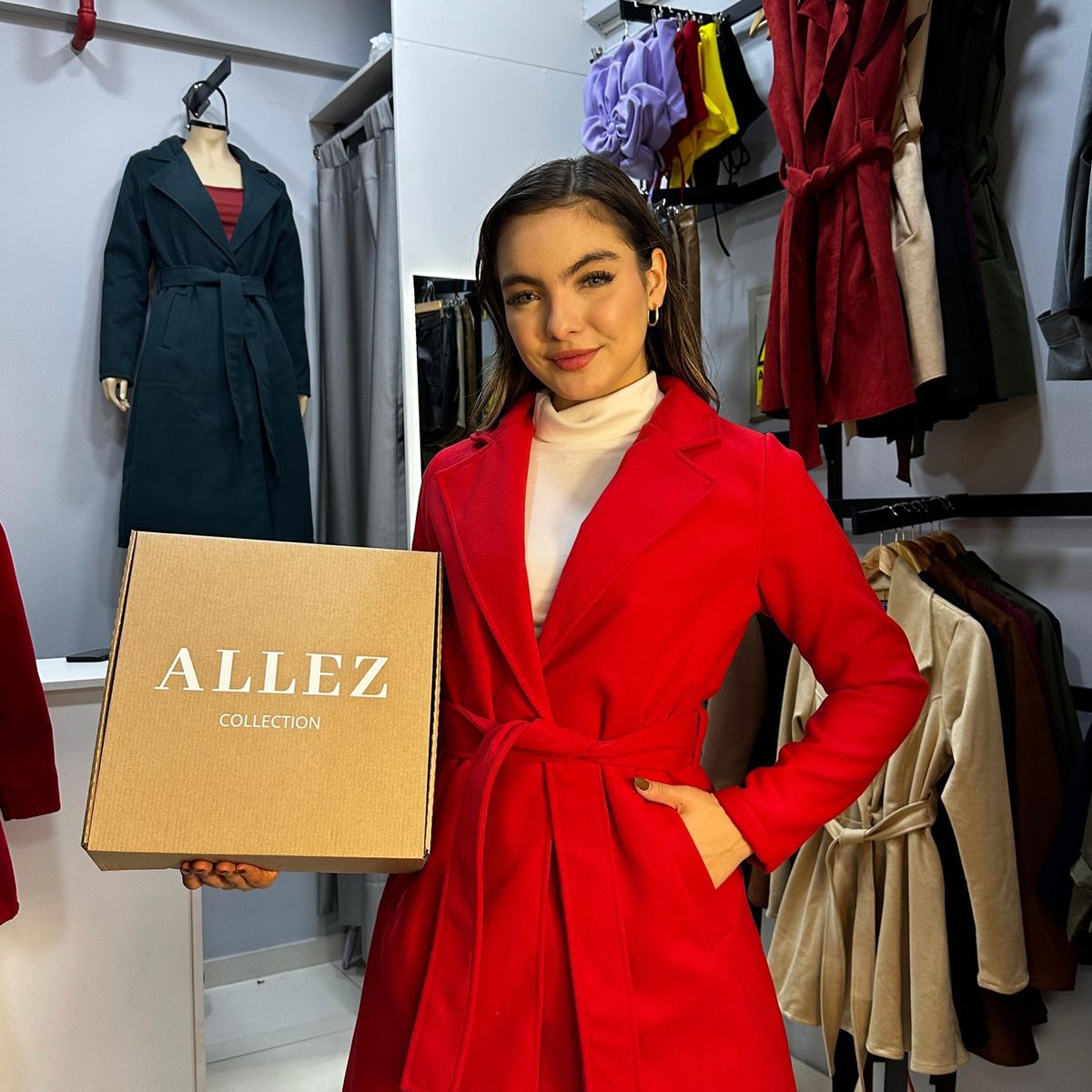 ALLEZ COLLECTION - ABRIGO MONACO PETITE - CON CINTURON