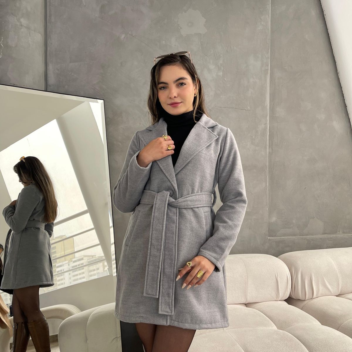 ALLEZ COLLECTION - ABRIGO MONACO PETITE - CON CINTURON