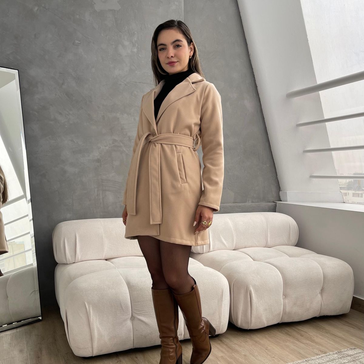 ALLEZ COLLECTION - ABRIGO MONACO PETITE - CON CINTURON