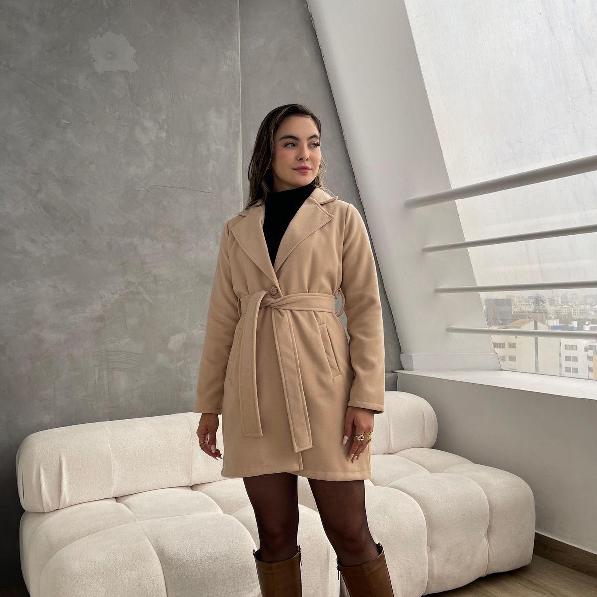 ALLEZ COLLECTION - ABRIGO MONACO PETITE - CON CINTURON