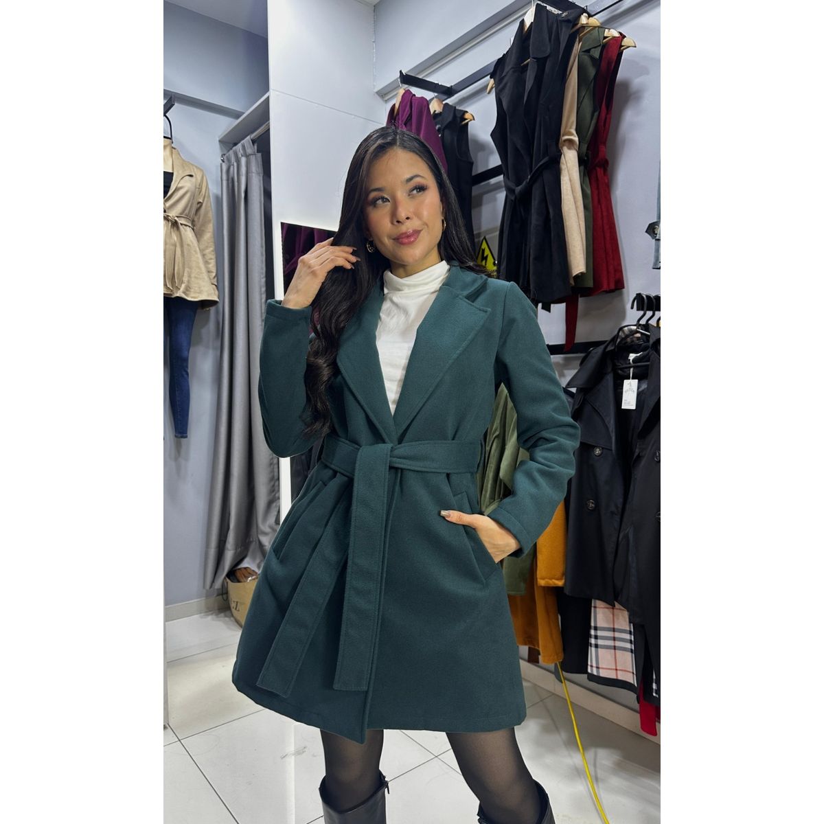 ALLEZ COLLECTION - ABRIGO MONACO PETITE - CON CINTURON