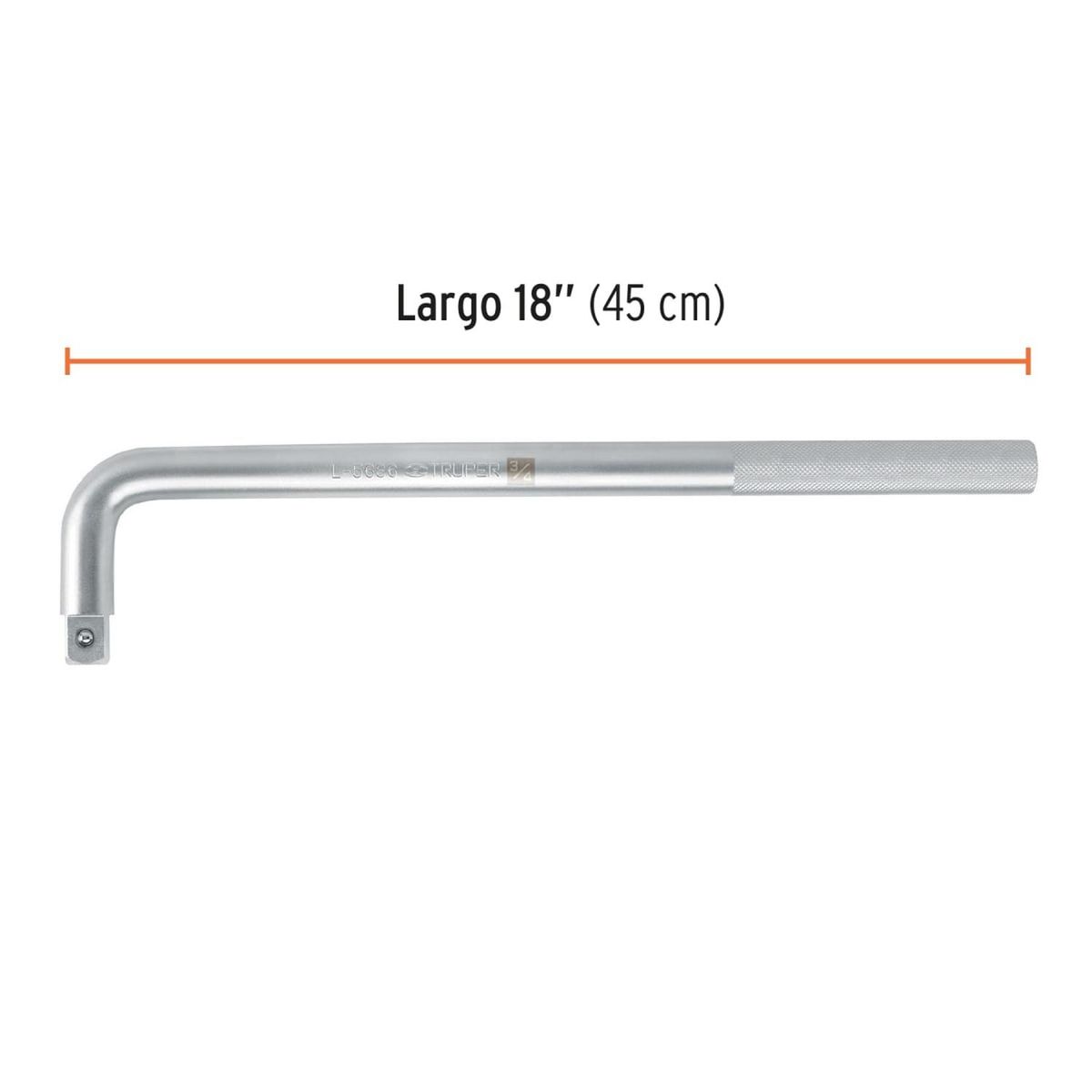 TRUPER - Palanca en ''l'' de 18'' encastre 3/4'' Truper