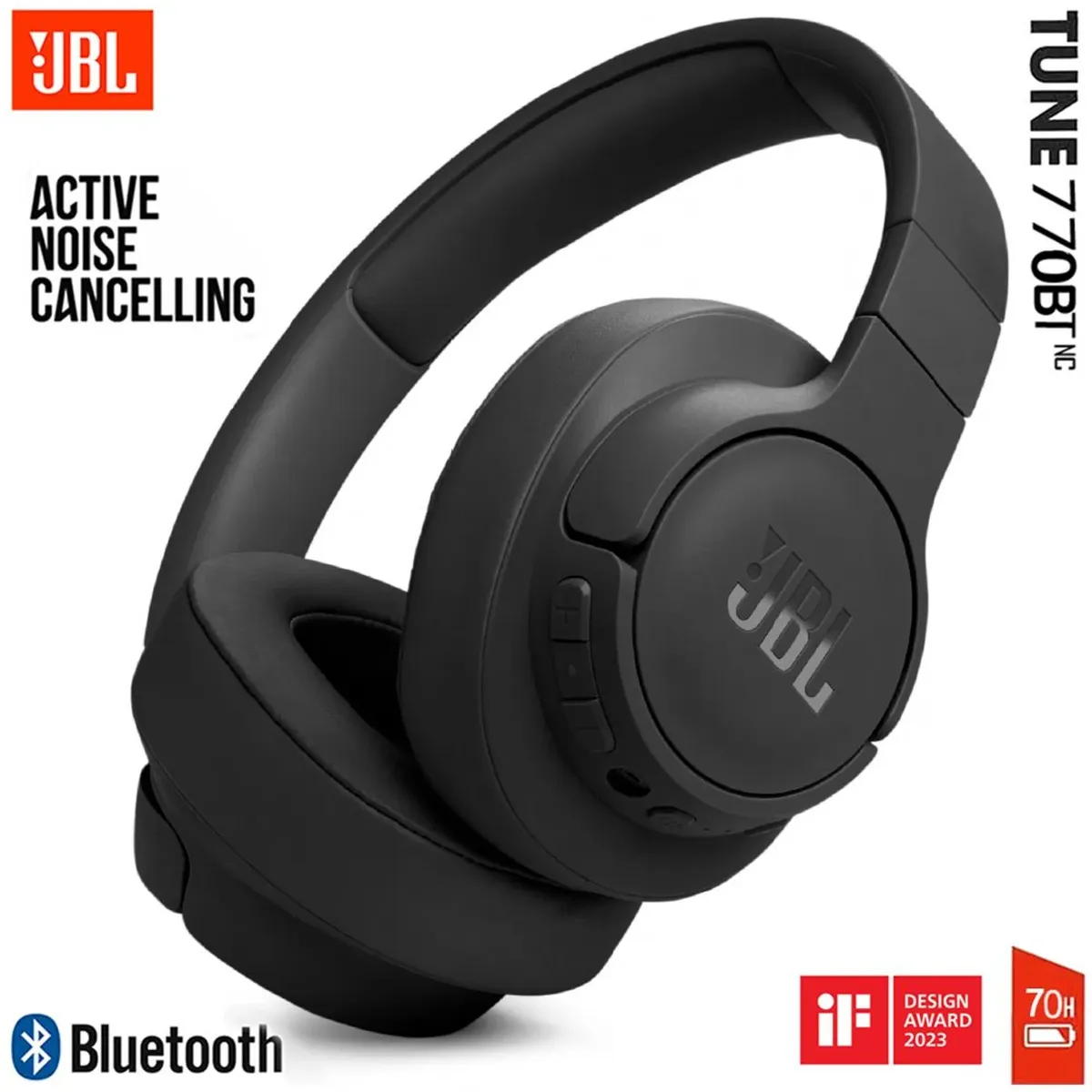 JBL - JBL Audífonos Tune 770 BT con Cancelación de Ruido - Negro