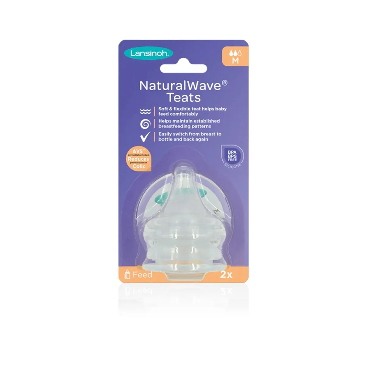 LANSINOH - Tetinas NaturalWave Lansinoh 2und M2
