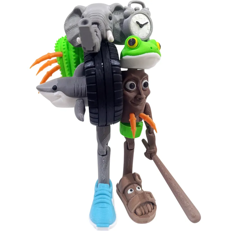 GENERICO - Italian Brainrot Tralalero Tralala - Combinaciones 17 cm