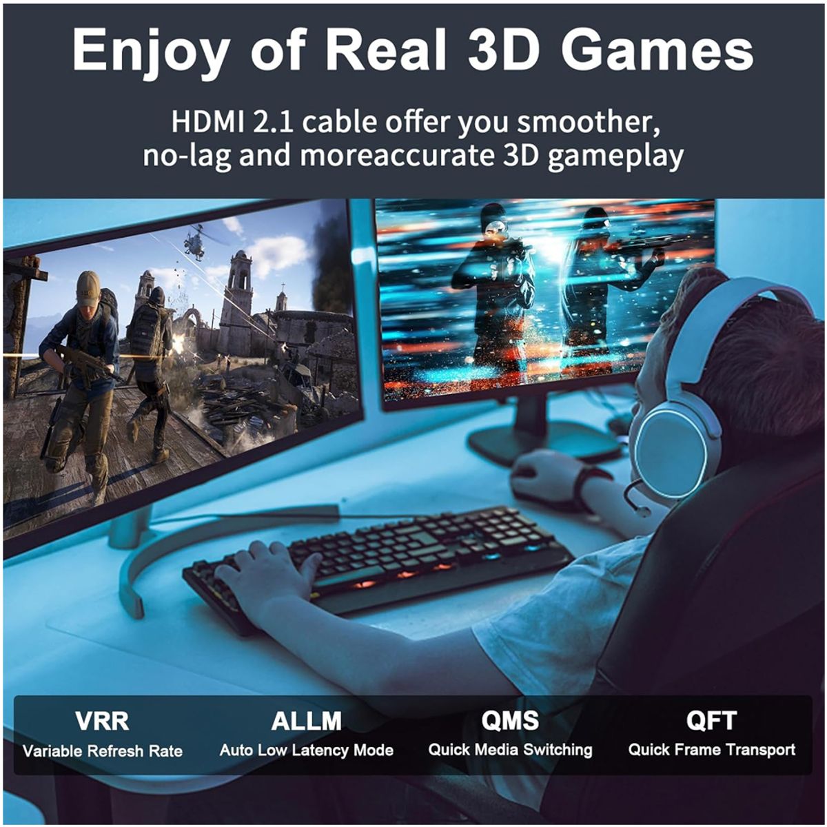 GENERICO - Cable Hdmi 8K 2.1 20 Metros 48gbps 60Hz 4k 120Hz ULTRA HD HDR PVC