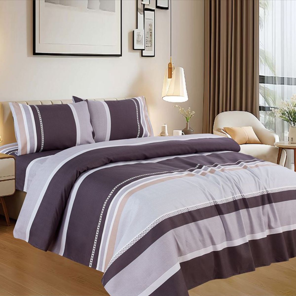 CUTE - JUEGO DE SÁBANAS QUEEN CON DISEÑO