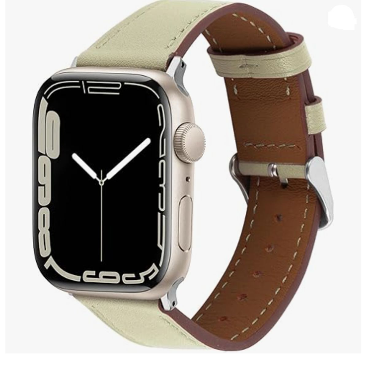 GENERICO - Correa de cuero Clásica para Apple Watch 45mm - Blanco
