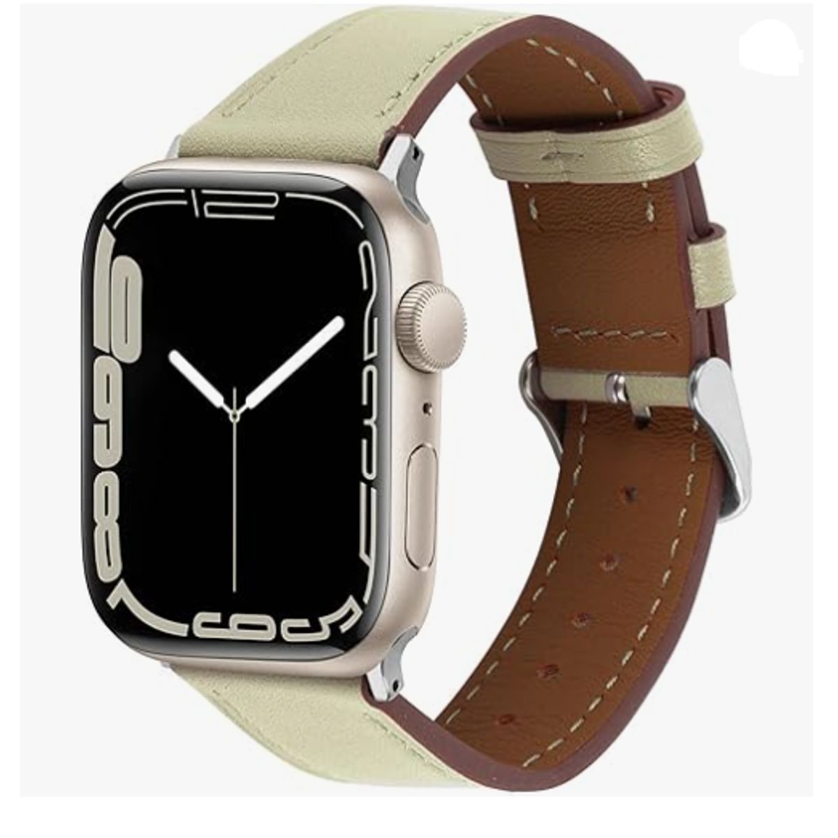 GENERICO - Correa de cuero Clásica para Apple Watch 45mm - Blanco