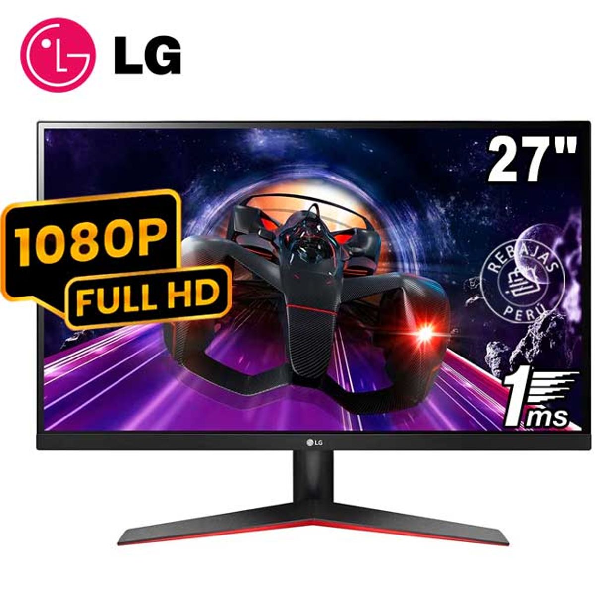 LG - Monitor LG 27MP60G-B 27 Full HD IPS con AMD FreeSync y MBR 1ms