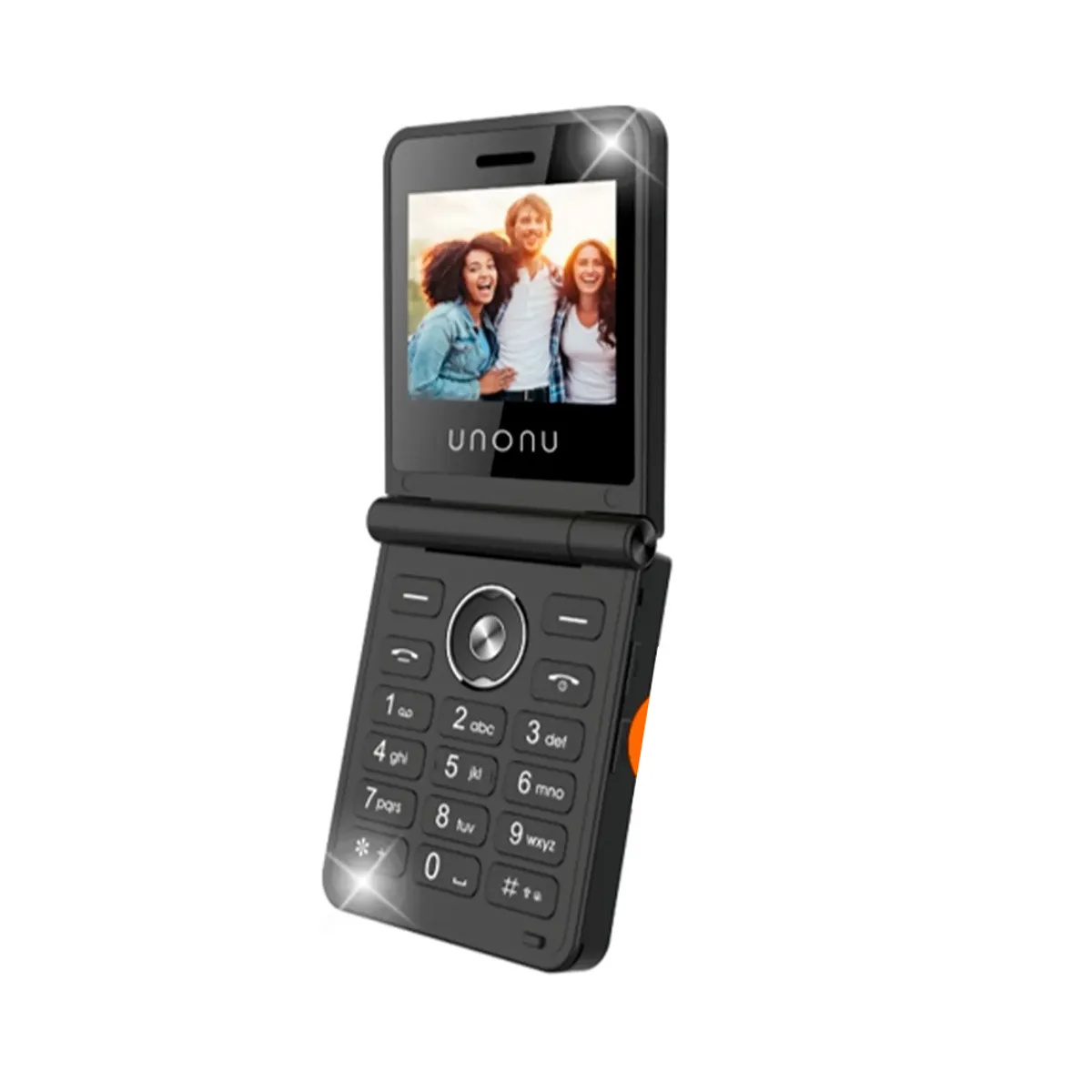 UNONU - Celular Unonu UF1 Flip Phone 2G Negro - Elegante Compacto y Conectiv