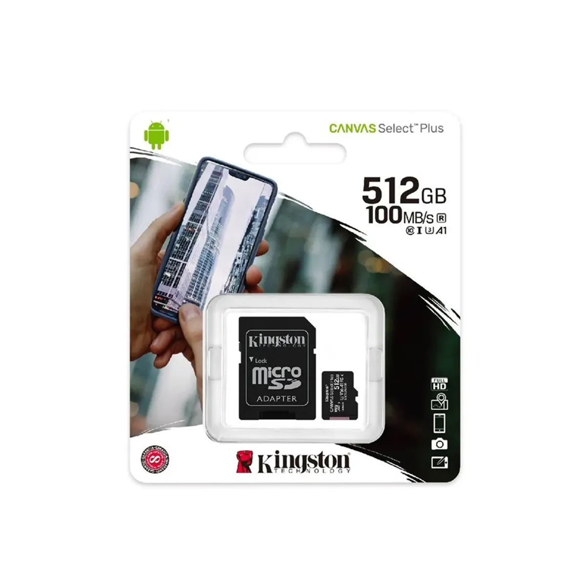 KINGSTON - Memoria SDHC Kingston 512GB 150MBs C10 - Almacenamiento Rápido y Efi