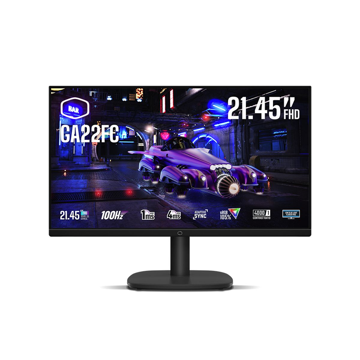 COOLER MASTER - Monitor Cooler Master 21.45" Fhd 100Hz Va, Diseño Elegante Y Alto Rendimiento Para Gaming