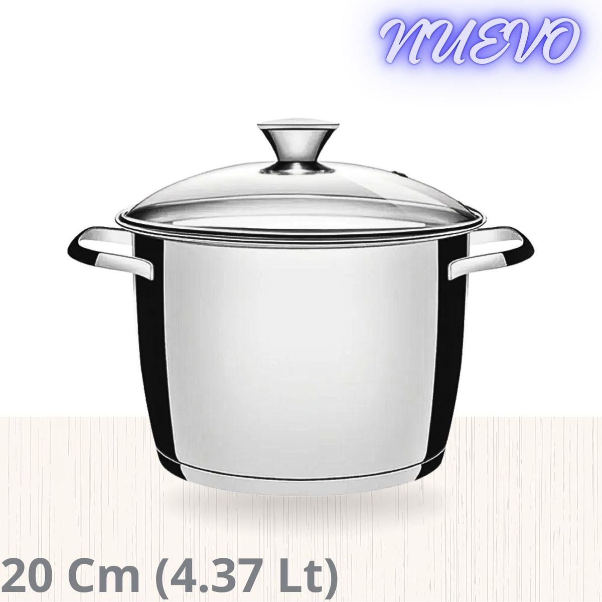 TRAMONTINA - Olla Acero 20 Cm (4.37 Lt) Allegra T/Vid - Tramontina