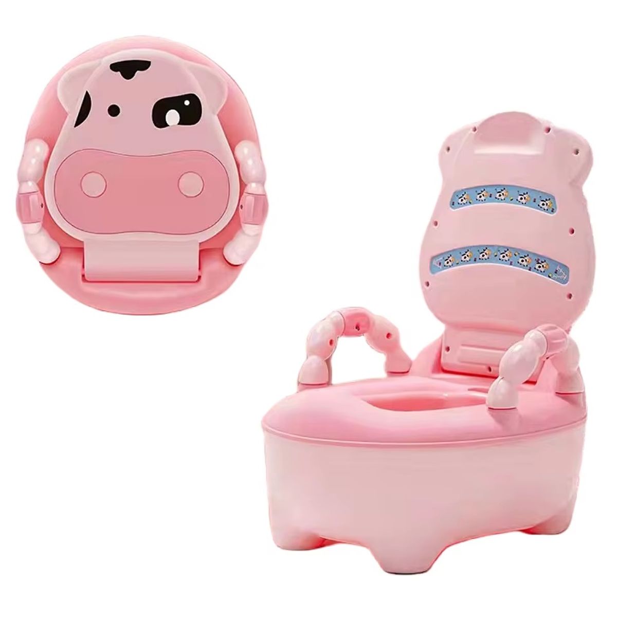 GENERICO - Bacín de Entrenamiento para Bebé Niños Vaquita Rosado
