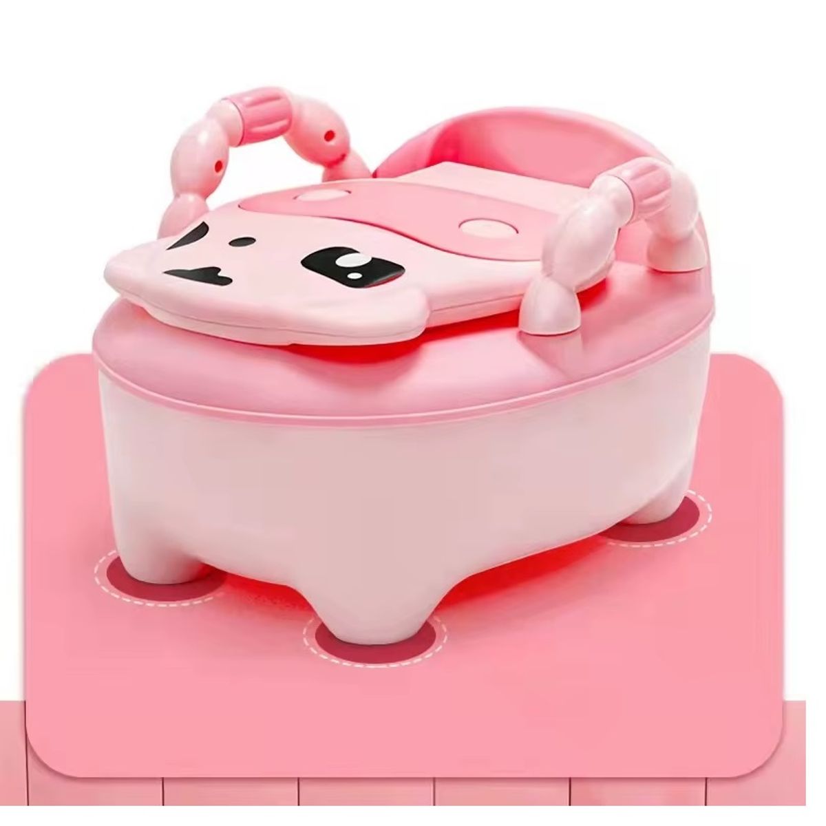 GENERICO - Bacín de Entrenamiento para Bebé Niños Vaquita Rosado