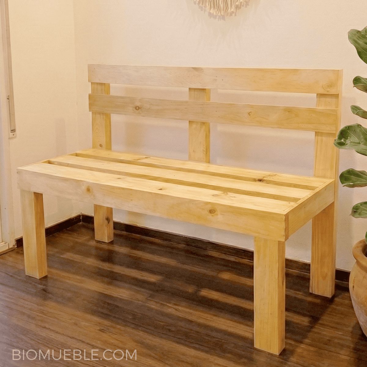 GENERICO - Banca Enzo de Madera reciclada de palets