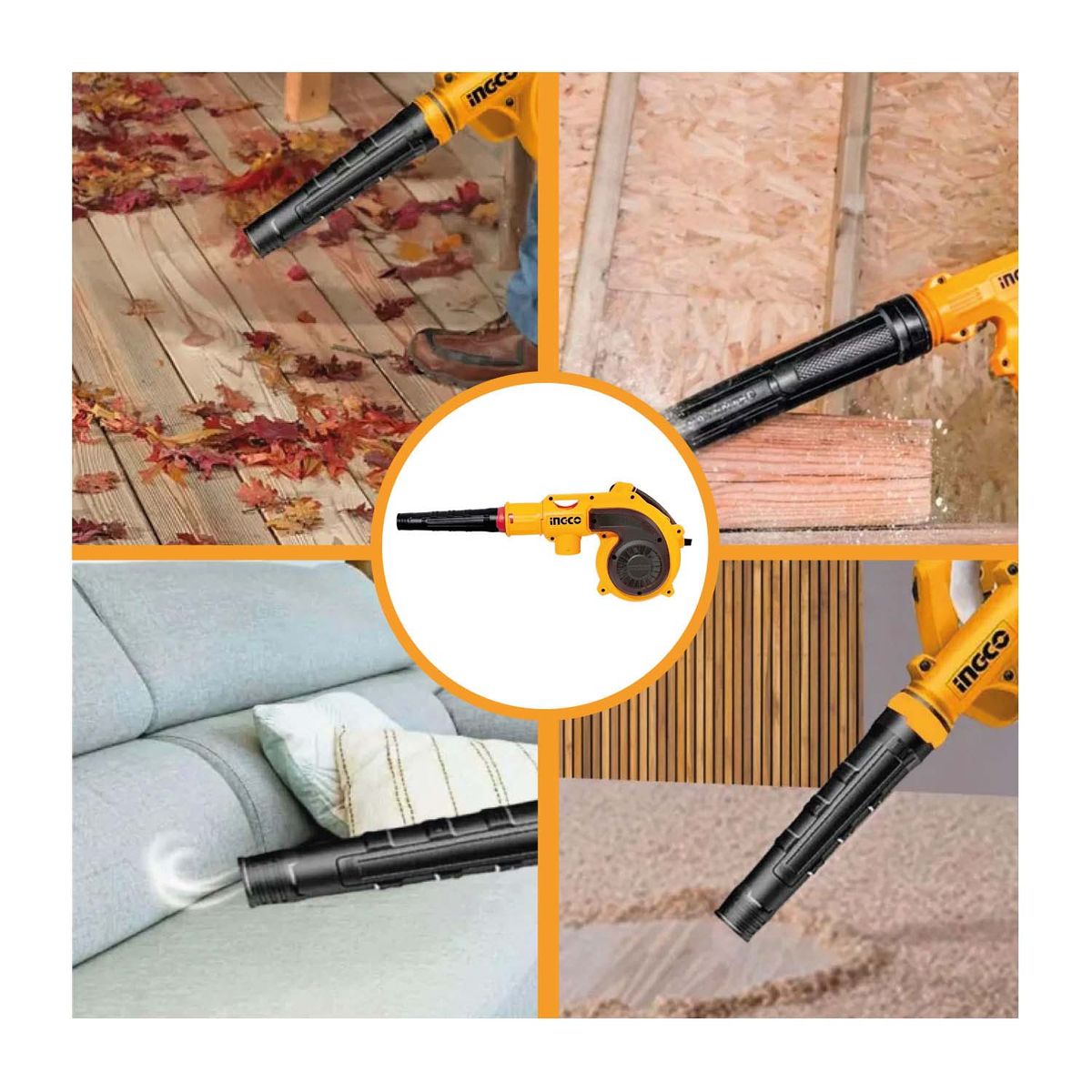 INGCO TOOLS - SOPLADORA ASPIRADORA DE AIRE ELÉCTRICA 800W + 3 ACCS INGCO