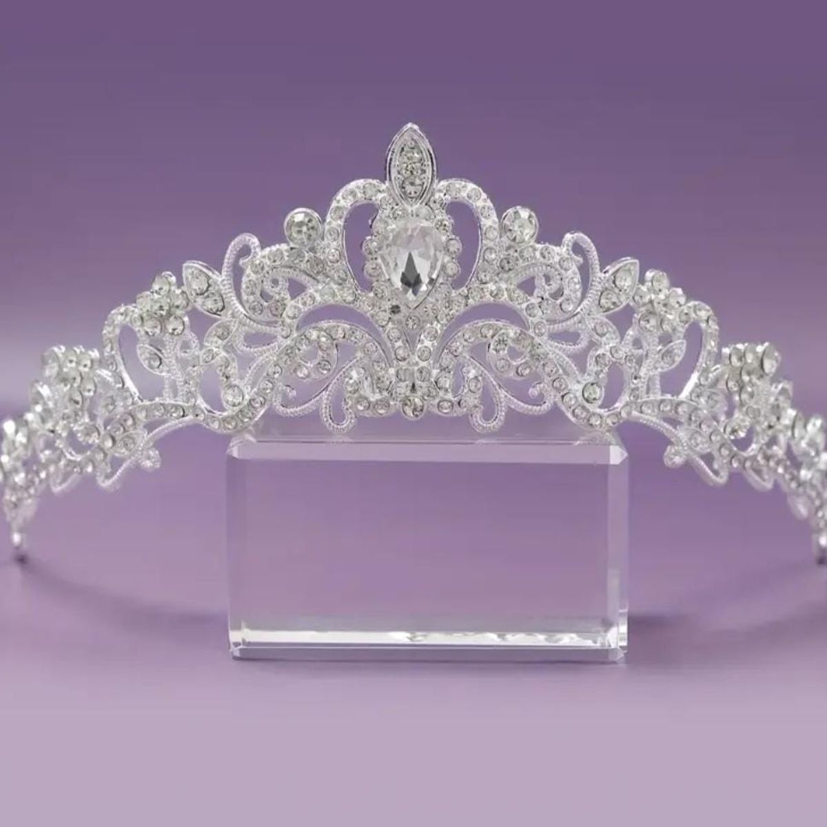 GENERICO - Tiara Corona Clásica Plateado