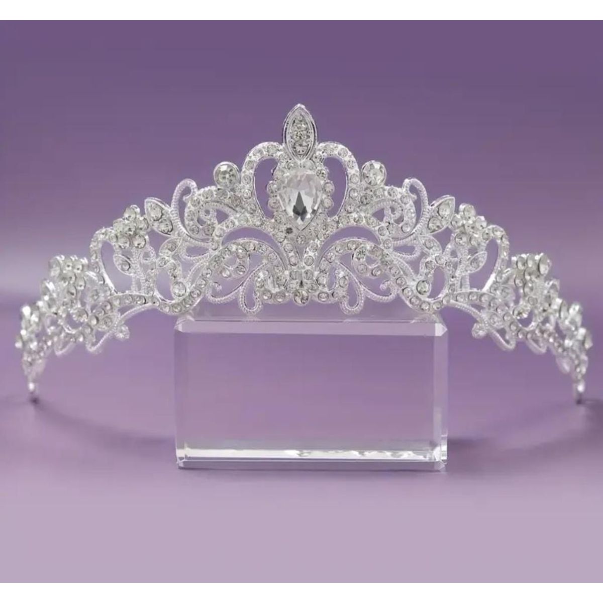 GENERICO - Tiara Corona Clásica Plateado