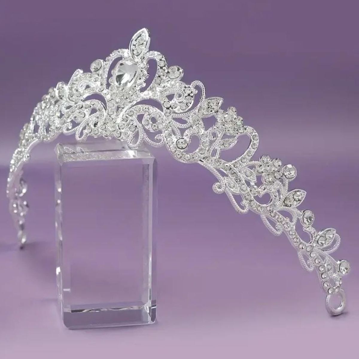 GENERICO - Tiara Corona Clásica Plateado