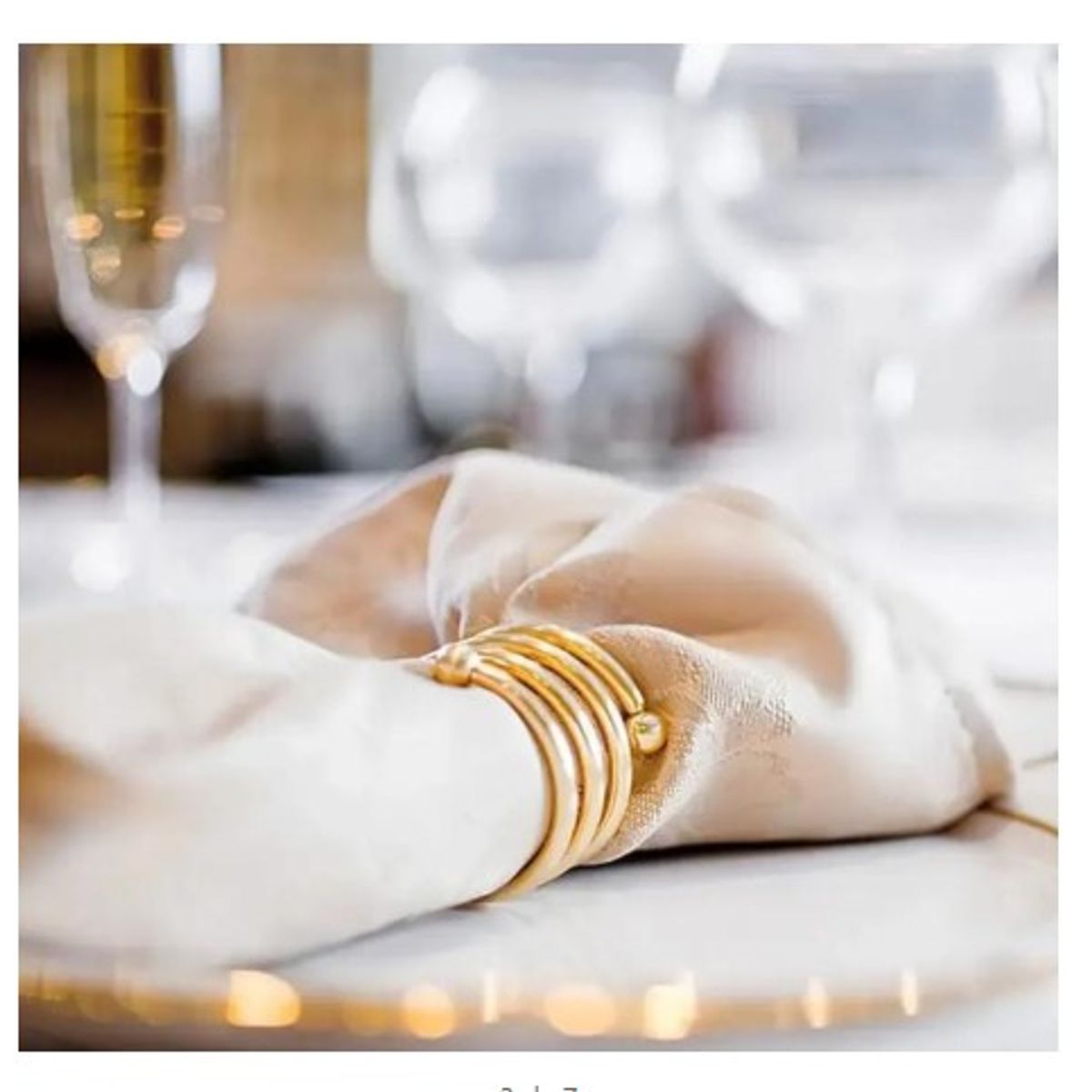 GENERICO - AROS DE SERVILLETAS DORADO 4 UN CALIDAD PREMIUN A1