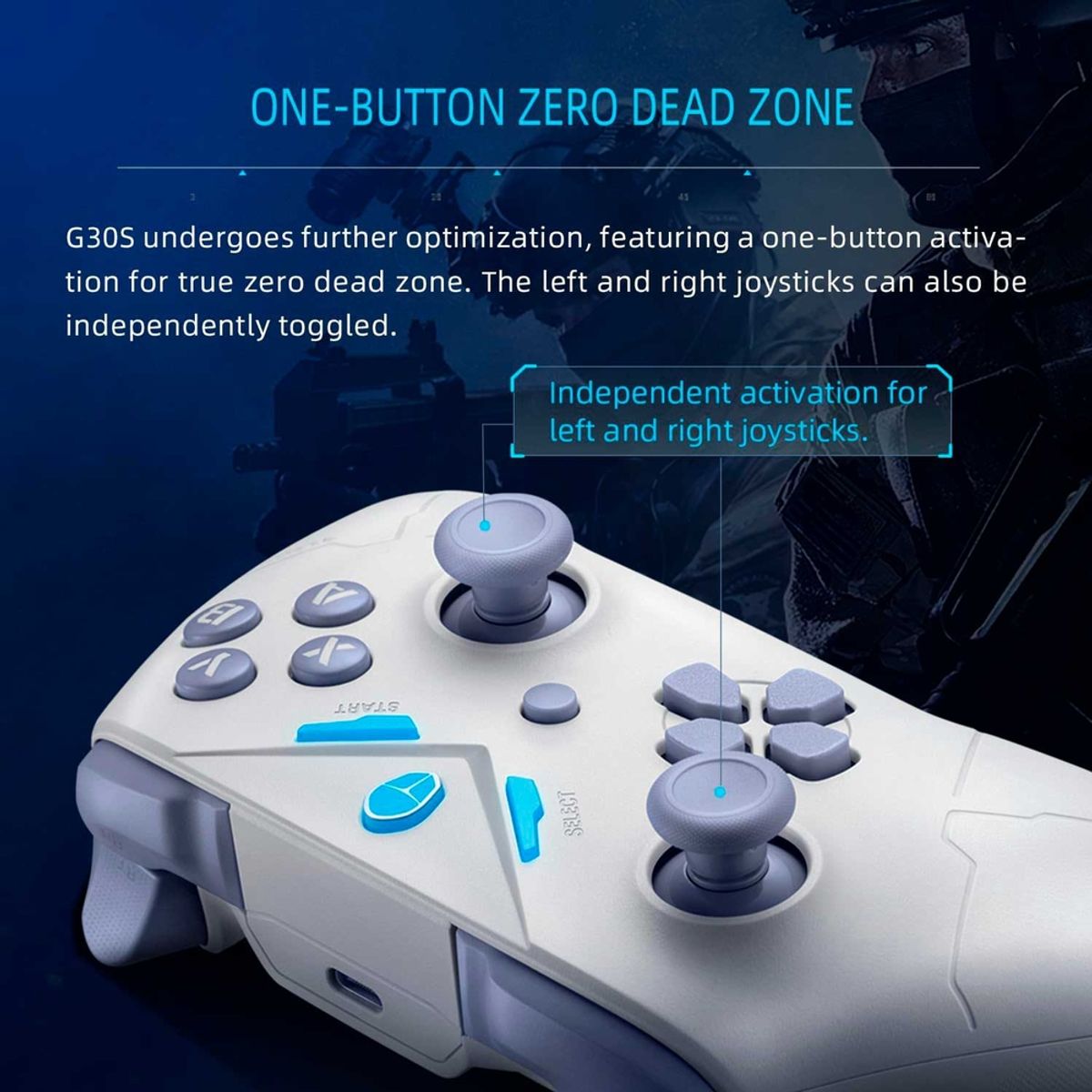 THUNDEROBOT - GAMEPAD THUNDEROBOT G30S WIRED WIRELESS BT LED-RGB